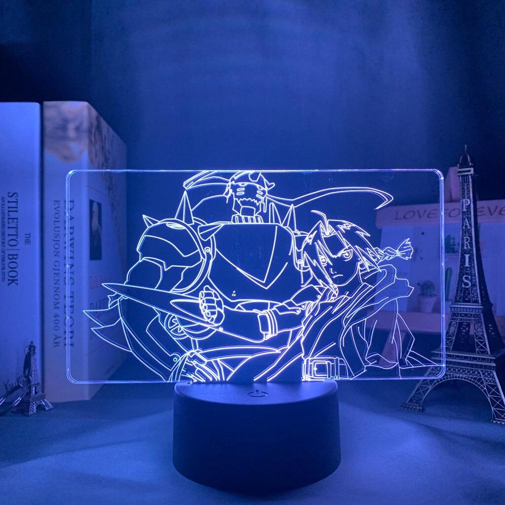 3d Lamp Anime Fullmetal Alchemist Edward Elric Light for Kids Child Bedroom Decor Night Light Birthday - Anime Lamps Shop