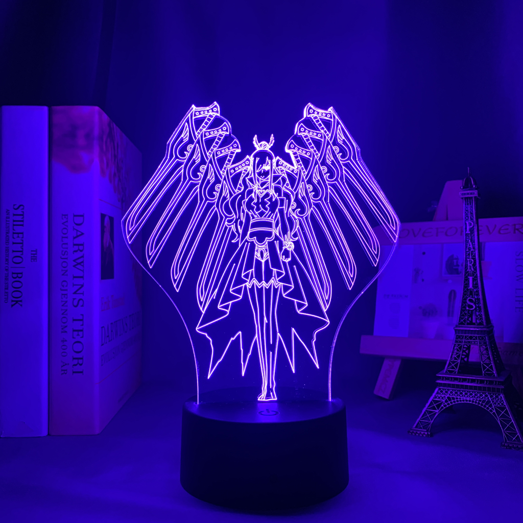 3d Lamp Anime Fairy Tail Erza Scarlet for Bedroom Decor Night Light Child Birthday Gift Manga - Anime Lamps Shop