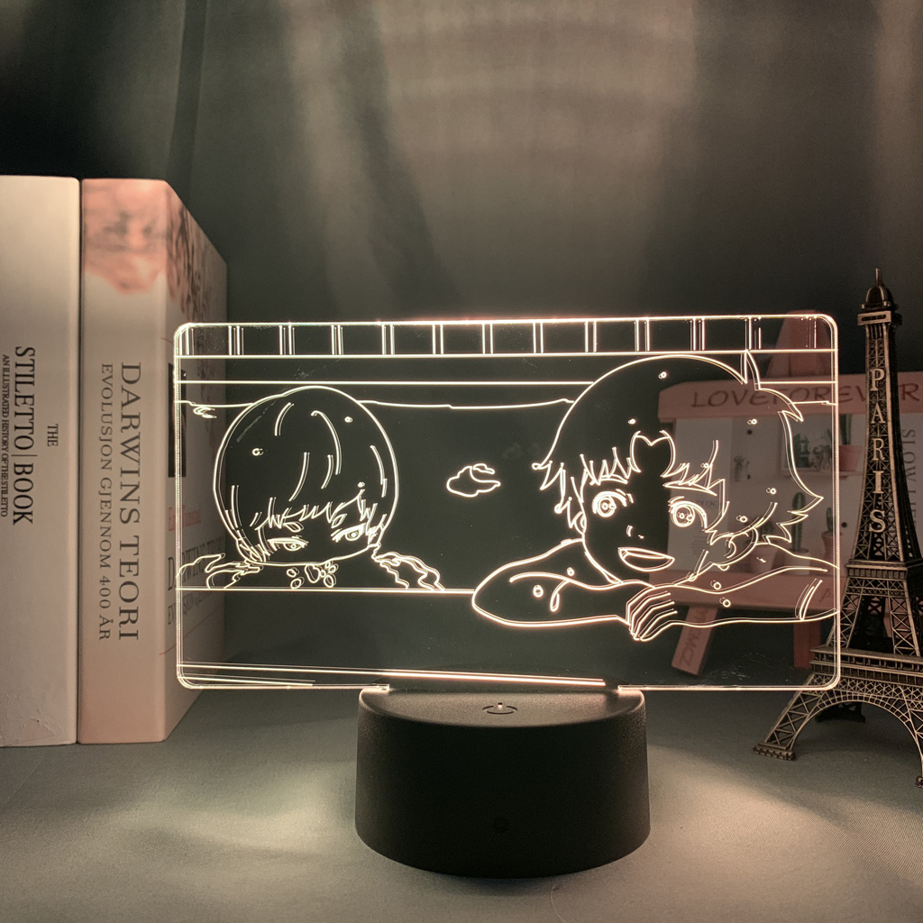 3d Led Light Anime Devilman Ryo Asuka X Akira Fudo for Bedroom Decor Night Light Kids - Anime Lamps Shop