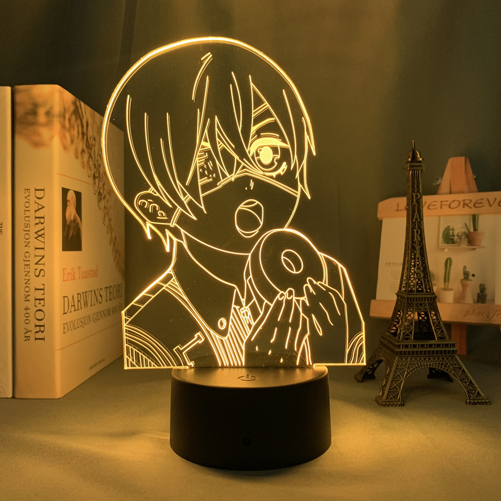 Anime 3d Lamp Black Butler for Bedroom Decor Nightlight Birthday Gift Manga Gadget Black Butler Led 1 - Anime Lamps Shop