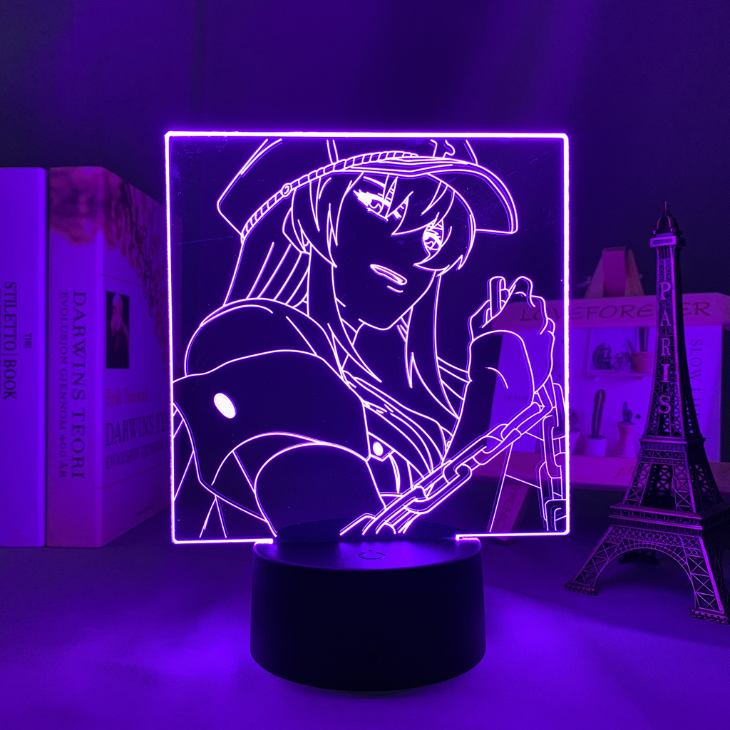 Anime Led Lamp Akame Ga Kill Esdeath for Room Decor RGB Color Changing Night Lights Gift 1 - Anime Lamps Shop