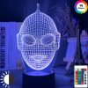 Japanese TV Show Cool Ultraman Head Hologram 3d Illusion Night Light Led Color Changing Kids Bedroom - Anime Lamps Shop