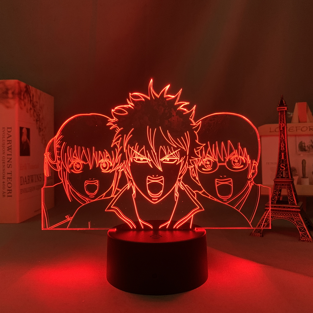 Led Lamp Anime Gintama for Room Decorative Light Fans Birthday Gift Color Changing Battery Powered Manga 2 - Anime Lamps Shop