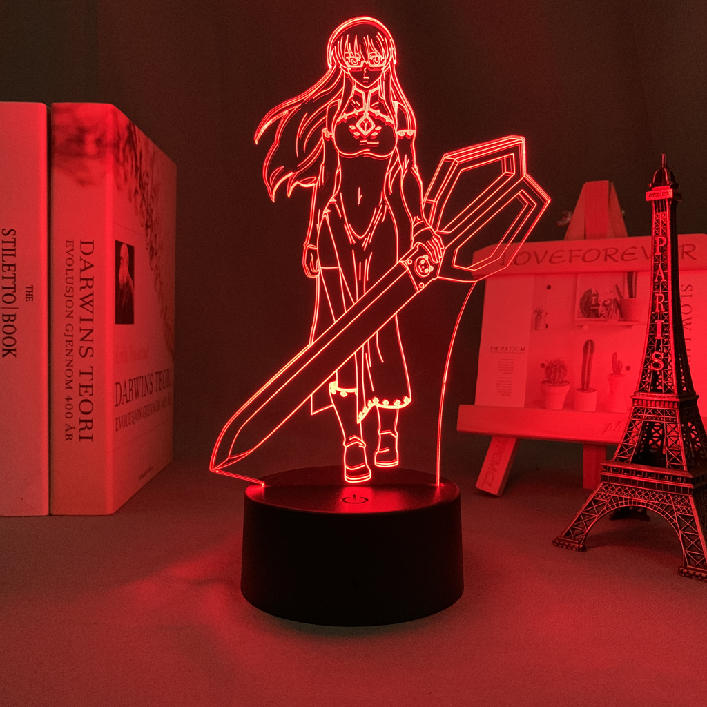 Led Night Light Anime Akame Ga Kill Sheele for Kids Bedroom Decoration Nightlight Birthday Gift Room - Anime Lamps Shop