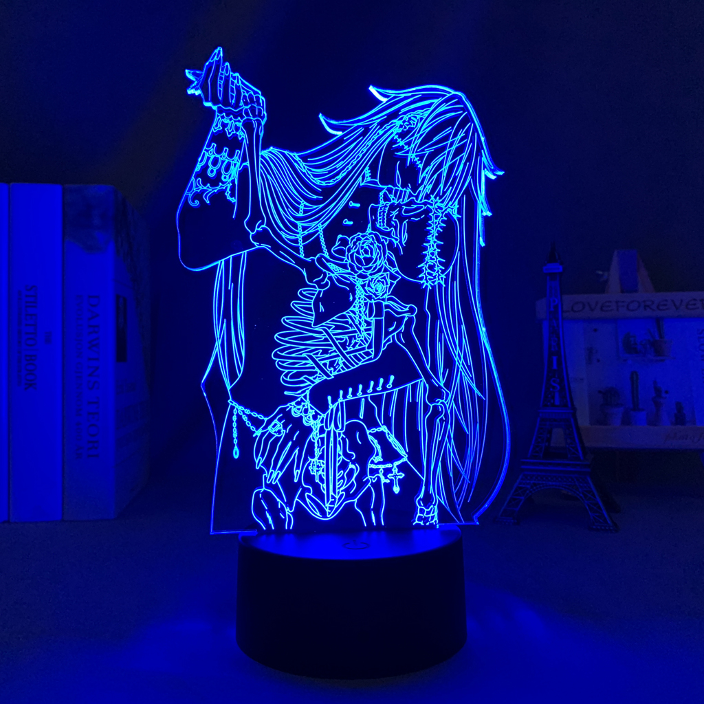 Manga Led Light Black Butler Undertaker for Bedroom Decor Night Light Gift Acrylic Anime 3d Lamp 2 - Anime Lamps Shop