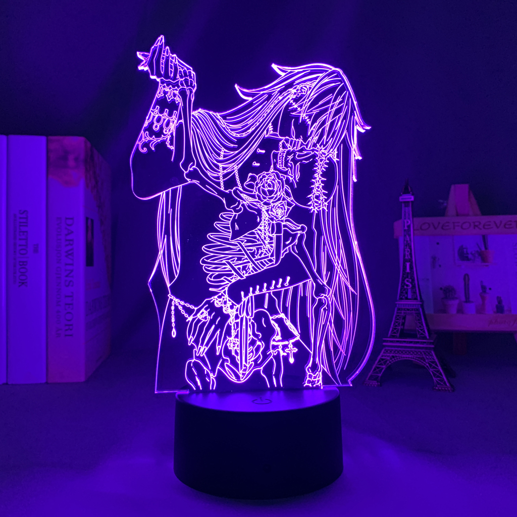 Manga Led Light Black Butler Undertaker for Bedroom Decor Night Light Gift Acrylic Anime 3d Lamp - Anime Lamps Shop