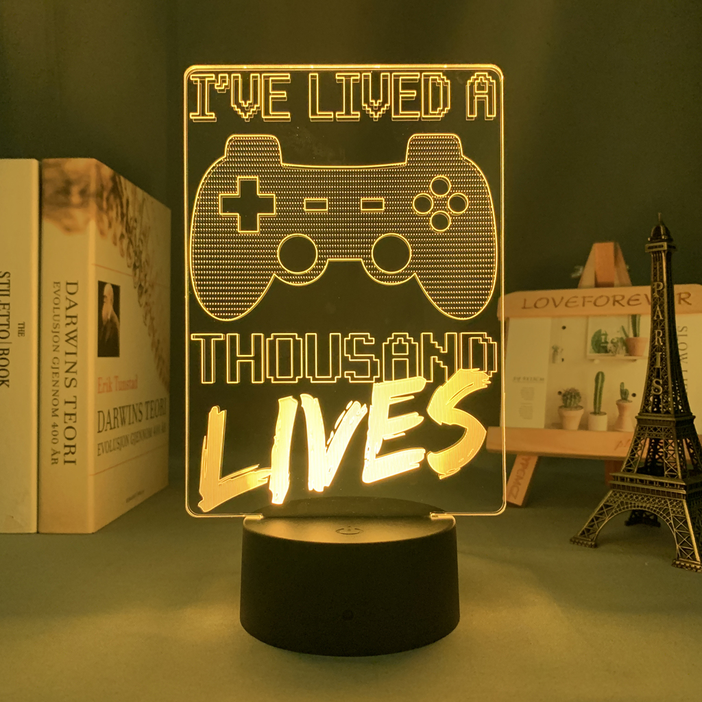 I Have Lived A Thousand Lives Game Led Light for Child Bedroom Decoration Lighting Birthday Gift - Anime Lamps Shop