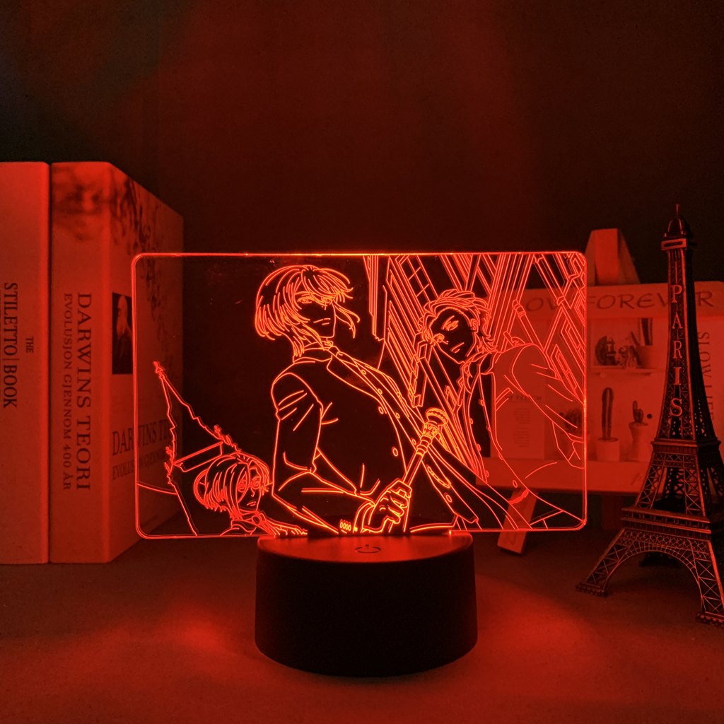 Manga Moriarty The Patriot Led Night Light for Bedroom Decor Nightlight Gift Anime Moriarty The Patriot 1 - Anime Lamps Shop