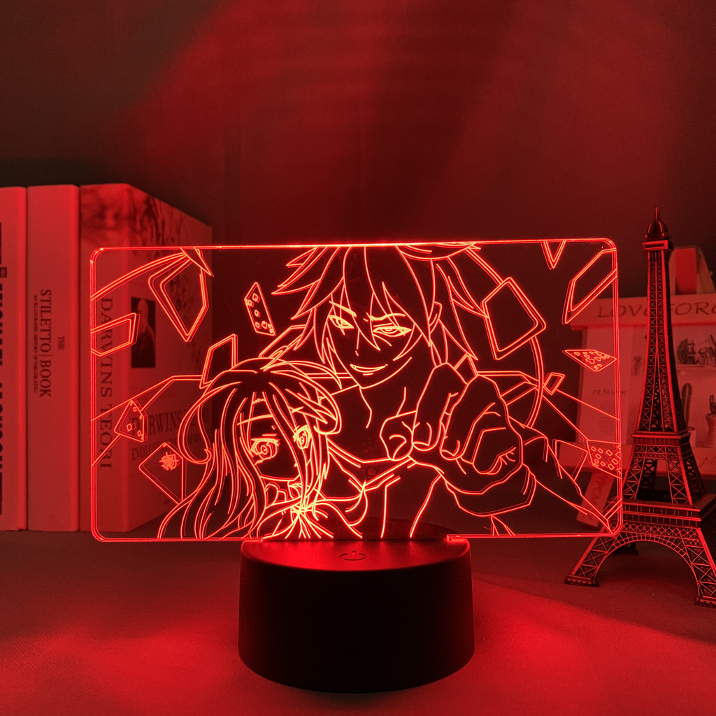 No Game No Life Led Night Light for Kids Bedroom Decor Nightlight Birthday Gift Bedside Table - Anime Lamps Shop