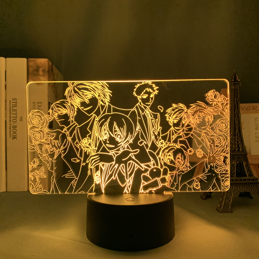 Ouran High School Host Club Led Night Light for Kids Bedroom Decor Nightlight Birthday Gift Anime 2 - Anime Lamps Shop