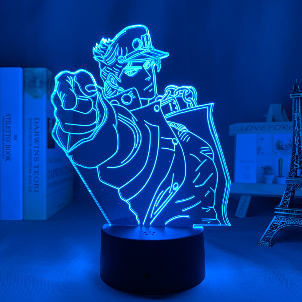 3d Lamp Anime JoJo Bizarre Adventure for Bedroom Decor Light Birthday Gift Manga Jojo Figure Led 6 - Anime Lamps Shop