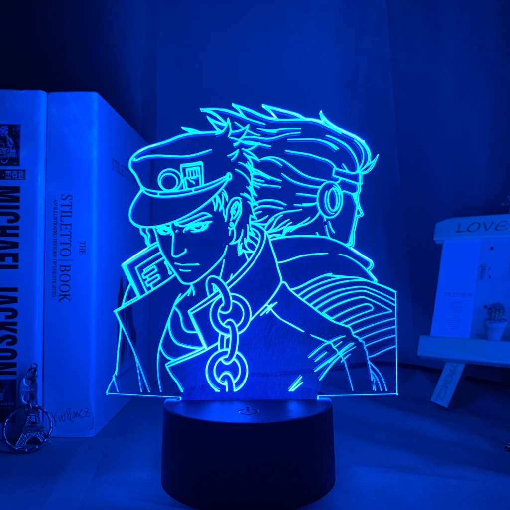 3d Lamp Anime JoJo Bizarre Adventure for Bedroom Decor Light Birthday Gift Manga Jojo Figure Led 7 - Anime Lamps Shop