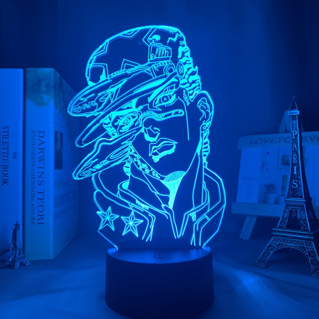 3d Lamp Anime JoJo Bizarre Adventure for Bedroom Decor Light Birthday Gift Manga Jojo Figure Led - Anime Lamps Shop
