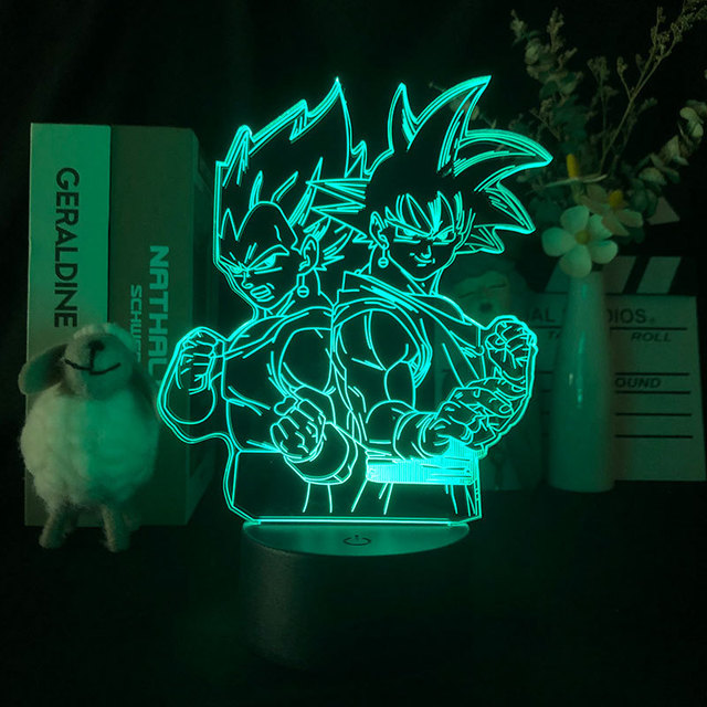 Anime Goku Vegeta 3D Led Night Light Dragon Ball Z Table Lamp Children Bed Room Decor - Anime Lamps Shop