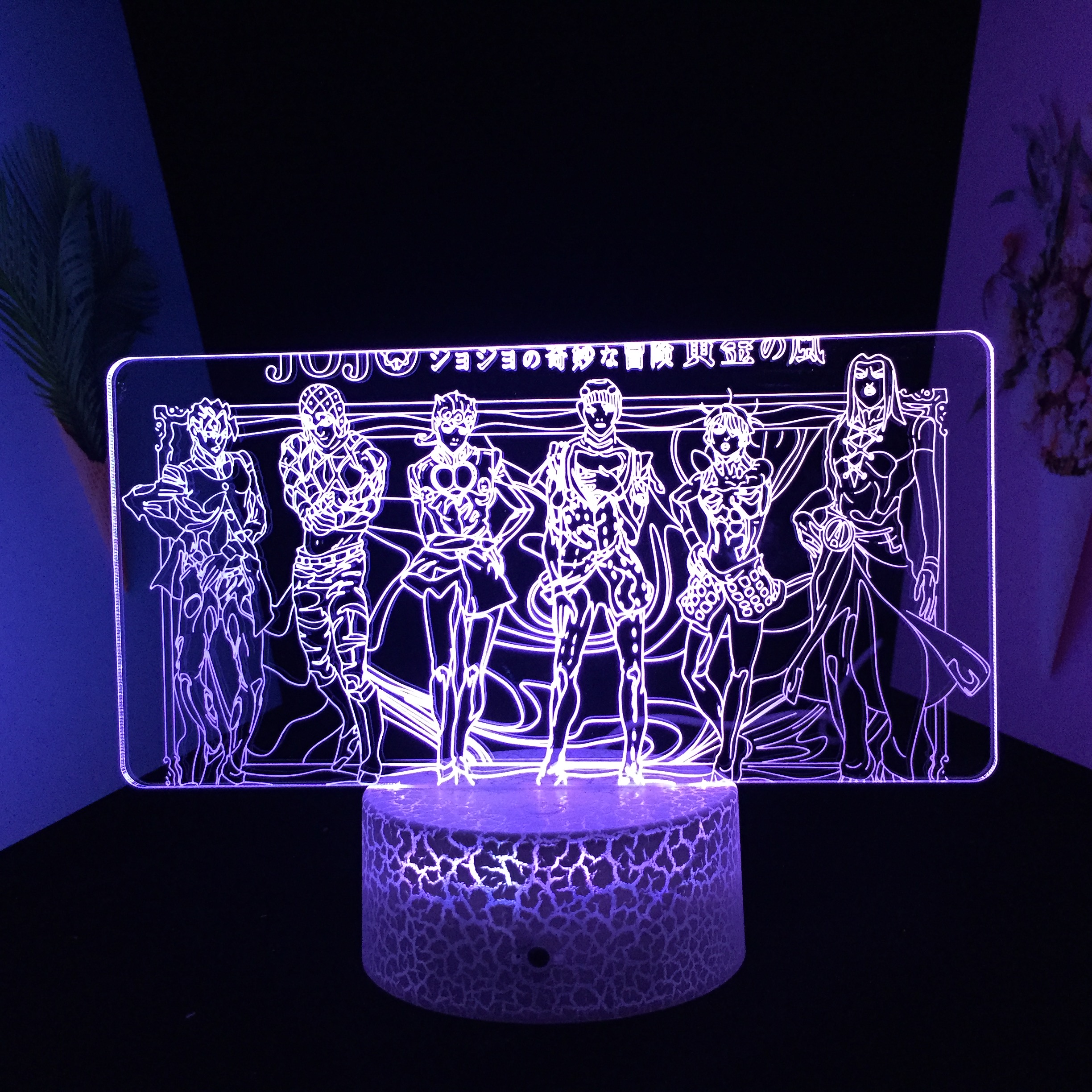 Anime JoJo Bizarre Adventure Figure 3D LED Light for Bedroom Decor Light Birthday Gift LED 3D - Anime Lamps Shop