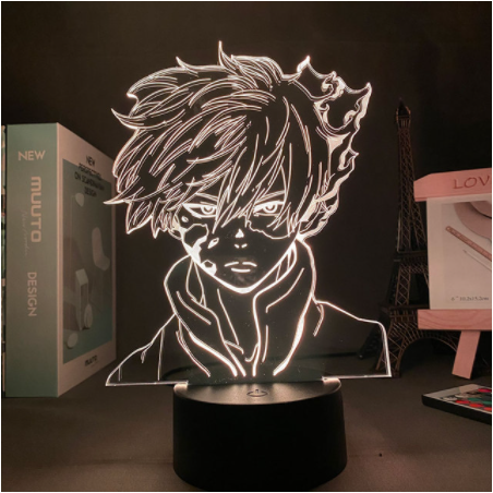 Anime My Hero Academia Shoto Todoroki Face Design Led Night Light Lamp for Kids Child Boys 3 - Anime Lamps Shop