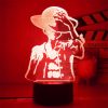 Anime One Piece 3D LED Night Light Luffy Roronoa Zoro Nico Pirate Ship Illusion Table Lamp - Anime Lamps Shop