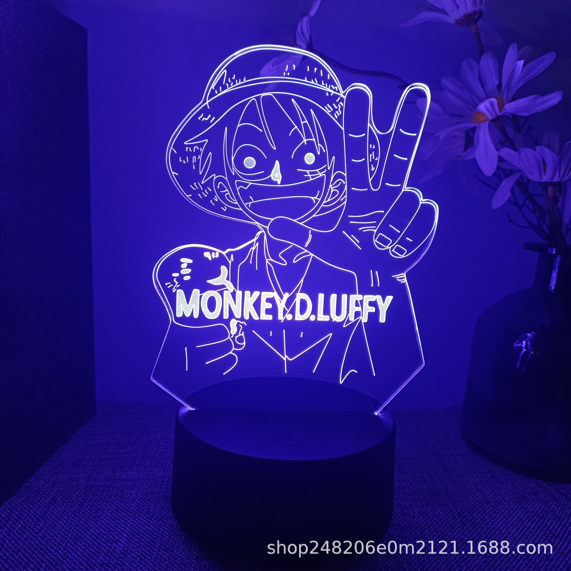 Anime One Piece 3D LED Night Light Luffy Roronoa Zoro Nico Pirate Ship Illusion Table Lamp 5 - Anime Lamps Shop