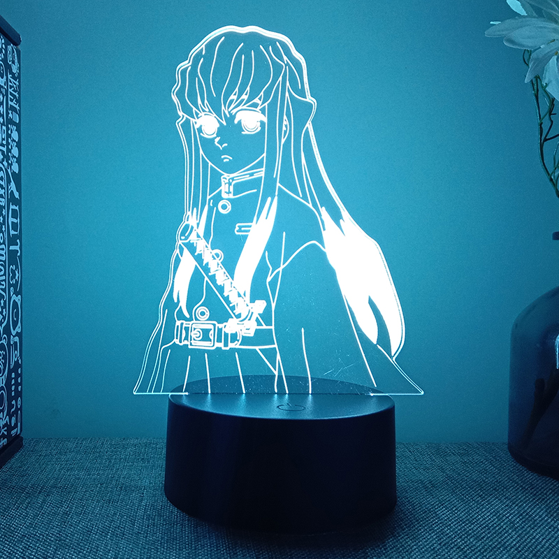 Demon Slayer Kimetsu No Yaiba Nezuko Rengoku Zenitsu Tanjiro 3d Led Lamp Bedroom Manga Anime Figure 1 - Anime Lamps Shop