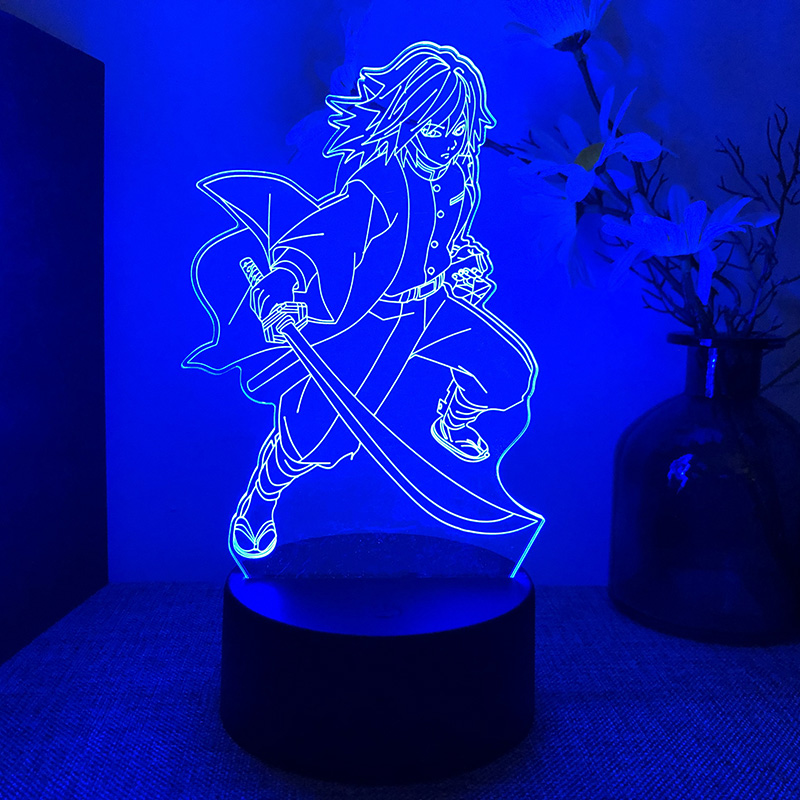 Demon Slayer Kimetsu No Yaiba Nezuko Rengoku Zenitsu Tanjiro 3d Led Lamp Bedroom Manga Anime Figure 16 - Anime Lamps Shop