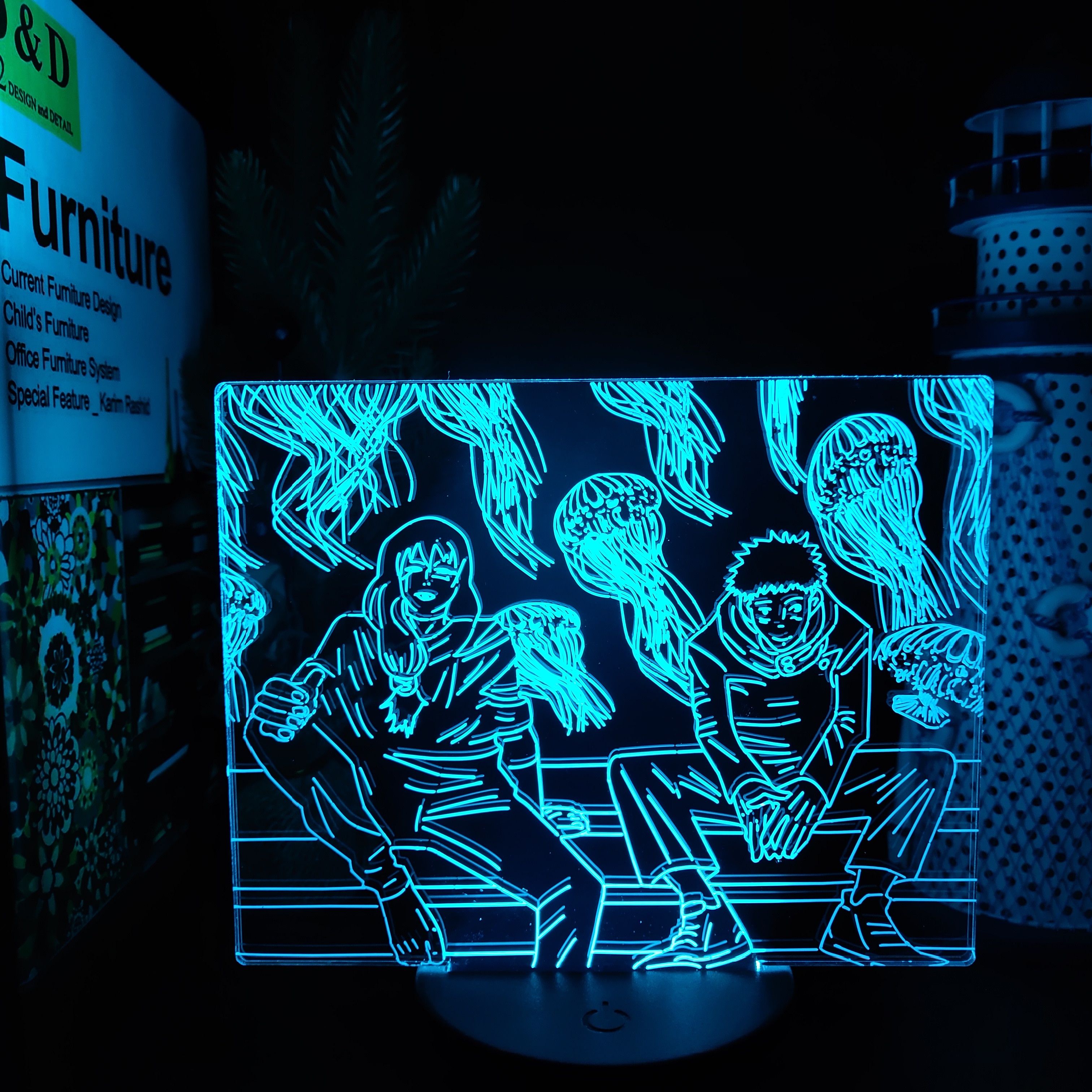 Jujutsu Kaisen 3D Lamp Anime Gojo Satoru Jujutsu Kaisen Yuji Itadori LED Night Light Brdroom Decor - Anime Lamps Shop