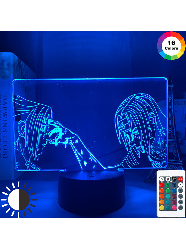 Naruto 3d Led Night Anime Lamp Sasuke and Itachi Uchiha for Kids Child Bedroom Decor Nightlight - Anime Lamps Shop