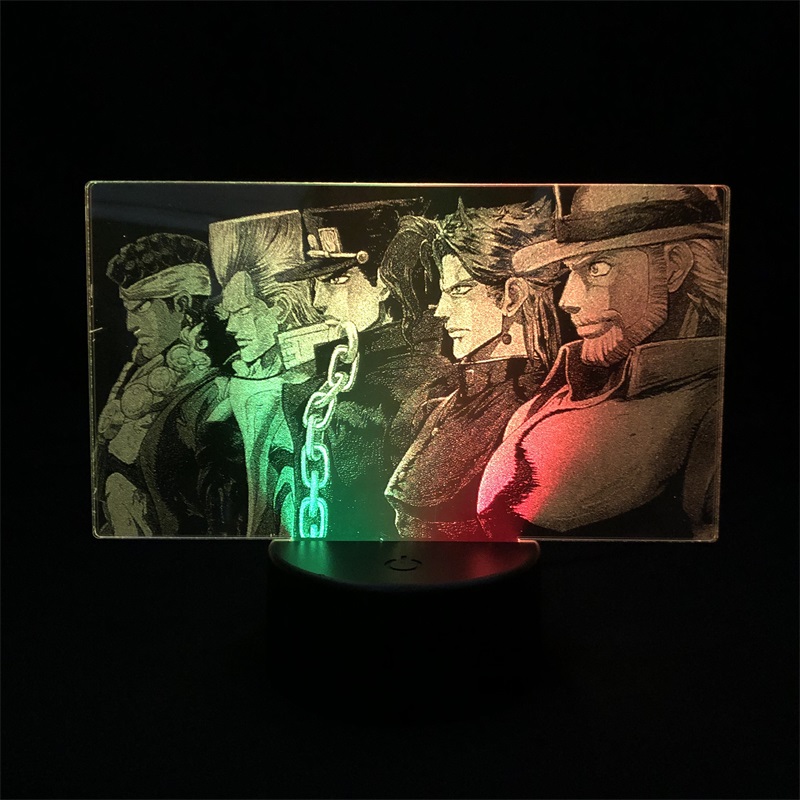 Touch Sensor JoJo Bizarre Adventure Japanese Anime Manga Birthday Two Tone Led Light Two Tone 3D - Anime Lamps Shop