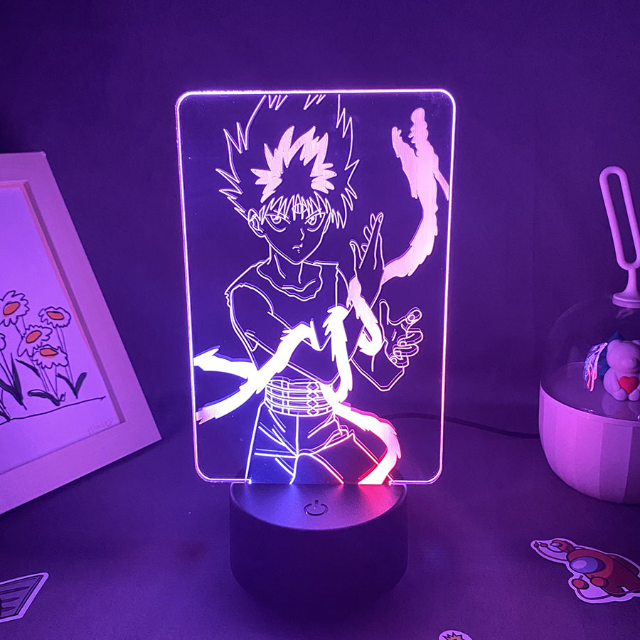 YuYu Hakusho Anime Figure Jaganshi Hiei 3D LED Color Lava Lamp Night Lights Otaku Xmas Gift 5 - Anime Lamps Shop