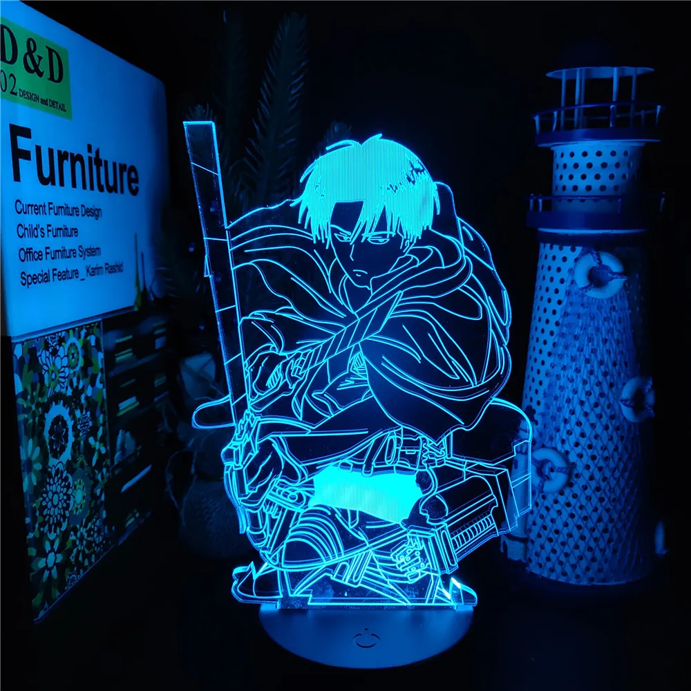 New Levi Attack on Titan Cartoon Night Lights LED Night Lamp